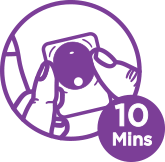 Hands placing CGM smart transmitter using adhesives